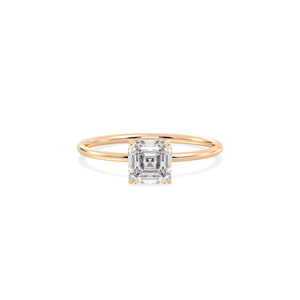 Anillos Solitarios REYES Personalizables de Plata de Ley 925 con Baño de Rodio y Oro de 14K, Joyería Fina con Certificación GRA, Moissanita de 1.12 Quilates - Product Image 2