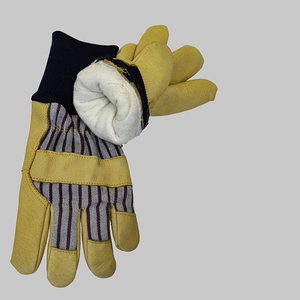 Gants de travail en cuir de vachette grainé haute performance, résistants à l'abrasion, doux et confortables, pour usage domestique et professionnel. - Product Image 5