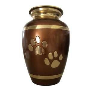Urne funéraire noire artisanale avec motif de patte pour cendres de chat ou de chien, urne commémorative en métal pour animaux de compagnie, prix d'usine - Product Image 4
