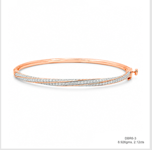 Pulsera de diamantes cultivados en laboratorio, la más vendida, de lujo, en oro rosa de 14K, con 196 piedras, calidad VVS-VS, corte brillante, certificado IGI. - Product Image 1