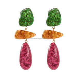 2024 Resin <b>Earrings</b> With Resin Designs Unisex Vintage Drop Design Cute <b>Earrings</b> by Sami Handicraft - Product Image 1