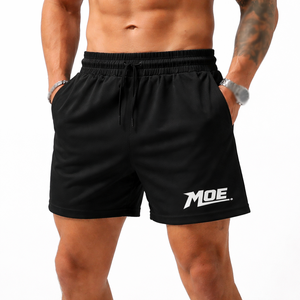 Shorts cargo gris en coton pour hommes, style streetwear décontracté, taille élastique, poches utilitaires, fabrication de marque avec logo personnalisé - Product Image 5