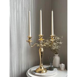Metal Crafts 5 Arms Luxury Candle Stand Wedding Decoration Durable Tabletop Golden <b>Candelabra</b> Wholesaler Candle Holder for Home - Product Image 5