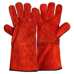 New Listing Cowhide Split Leather Safety Gloves Anti-slip <b>Fire</b> Proof Protective Welding Gloves Custom Color High Quality - Product Image 2