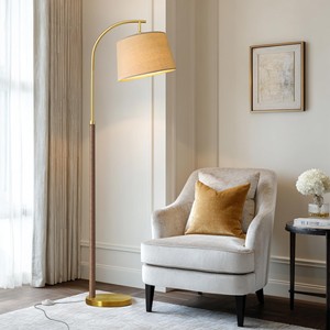 Base de lampadaire en laiton en forme d'arc - Piédestal sculptural artisanal, écologique et durable au design minimaliste pour salon (vente en gros) - Product Image 3