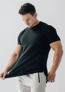 T-shirts de sport pour hommes, respirants, à manches courtes, en coton, pour la course à pied, la musculation, l'entraînement, t-shirts de fitness pour l'été - Product Image 1