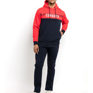 Chándal de moda para hombre con logotipo bordado personalizado, ropa de calle, 100% algodón, tela suave y holgada, chándales para hombre - Product Image 1
