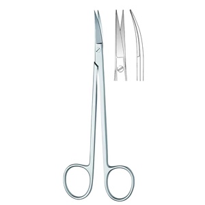 Ciseaux Kelly en acier inoxydable de haute qualité, courbés, longueur 16 cm, instruments chirurgicaux - Product Image 1