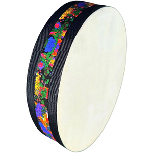 Tambourin et tambour Bodhrán spirituels chamaniques en bois faits à la main avec peau de mouton, instrument de percussion accordable - Product Image 1