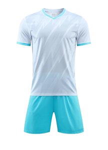 Nouveaux ensembles d'uniformes de football de couleurs unies, vêtements de football unisexes, haute qualité, sports de plein air, 100% polyester, séchage rapide, respirant, col en V - Product Image 4