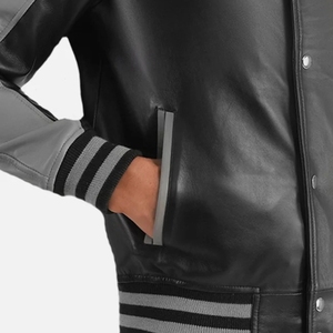   Chaqueta de Cuero Phi |    Chaqueta Bordada para Hombre de Fraternidad |   Chaqueta Bordada de Fraternidad, Chaquetas Bomber Personalizables - Product Image 5