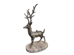 Objeto Decorativo de Reno Artístico con Acabado Mate, Ideal para Estantes de Sala de Estar y para Regalos, Hecho en India - Product Image 1