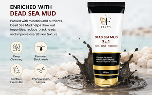 Dead Sea Mud Scrub Face Wash | Blackhead Removal, Anti-Ageing Natural Deep Cleansing <b>Black</b> <b>Head</b> <b>Remover</b> - Product Image 6