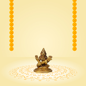 Handmade brass Goddess <b>statue</b> Goddess Saraswati figurine <b>Gold</b> tone tabletop sculpture Religious home decor <b>statue</b> - Product Image 3