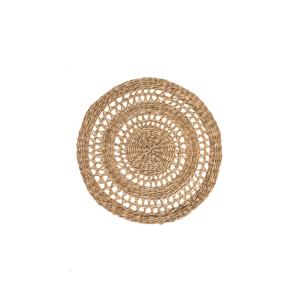 Natural Straw Charger <b>Plates</b> Decorative Hollowed Seagrass Placemat Woven Table <b>Mat</b> Country Style Coaster Tableware Wholesale - Product Image 4