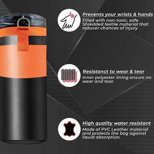 Concevez votre propre style : Sac de frappe de qualité supérieure, sur mesure, en cuir PU professionnel, robuste, pour adultes, pour la boxe et le fitness. - Product Image 4