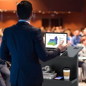 Scrivania con Leggio Inclinabile a 3 Posizioni Regolabili in Altezza per Uso Ufficio - Product Image 3