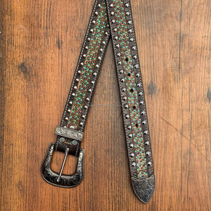 Cinturón de lujo con tachuelas de cuero de vaca genuino antiguo para hombres y mujeres, cinturones de cuero de grano completo para fiesta informal Vintage personalizados - Product Image 4