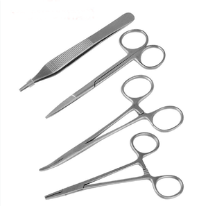 Juego Quirúrgico Manual de 5 Piezas de Acero Inoxidable de Clase I con Certificación CE de Alta Calidad, Pinzas Hemostáticas, Tijeras, Pinzas de Precisión - Product Image 2