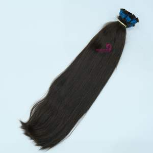 Cabello Remy Negro al por Mayor # Extensiones de Cabello Humano Liso de 26 Pulgadas (65 cm), Cabello Vietnamita, Producto de Belleza para Mujeres - Product Image 1