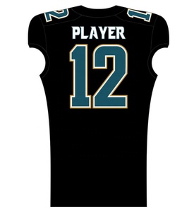 Uniformes de fútbol americano de poliéster 100% para jóvenes, conjuntos lisos sublimados de alta calidad, mangas cortas, diseño transpirable de talla grande - Product Image 2