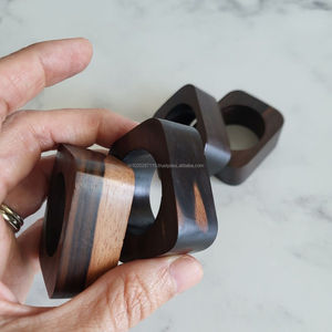 <b>Wooden</b> napkin ring vintage handmade <b>rustic</b> <b>dining</b> <b>table</b> decoration suitable for parties banquets or daily home use - Product Image 6