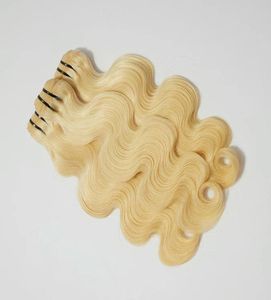 ผมต่อแบบเวฟสีบลอนด์อินเดียแท้ เกรดพรีเมียม 12A  แบบ Double Weft และ Double Drawn สี 613 - Product Image 2