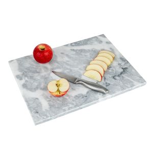 Grande planche à découper en marbre lourd pour la cuisine domestique de style commercial, offrant un support en pierre durable - Product Image 5