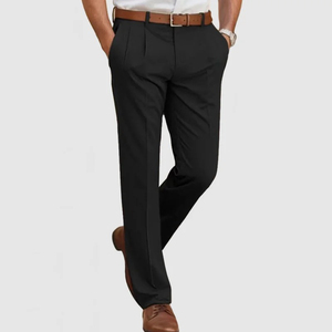 Straight <b>Men's</b> High Quality <b>Stretch</b> Corduroy Chino <b>Trouser</b> Regular Fit Office Formal Dress Style Pants Straight Quick Dry Breath - Product Image 2