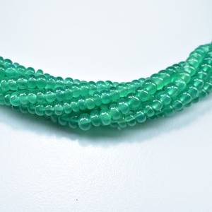 AAA Green Onyx Smooth Rondelle Gemstone Beads Strand 4.5mm Loose Green Onyx Beads <b>String</b> For Jewelry Necklace Bracelet Making - Product Image 5