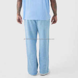 Nueva llegada último estilo de moda Pantalones de doble cintura bolsillos laterales hombres Color sólido pantalones de doble cintura - Product Image 2