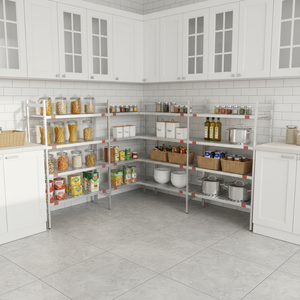 Estanterías de <span class=keywords><strong>Aluminio</strong></span> para Almacenamiento en Frío, de Diferentes Tamaños, para Restaurantes, Hoteles, Almacenes, con Revestimiento Plástico para Alimentos - Product Image 1
