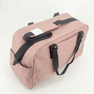Sac de voyage unisexe rose en tissu Oxford 20-36L, imperméable, avec bandoulière arquée détachable, fermeture éclair, style minimaliste - Product Image 6