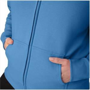 Sweat-shirt à capuche zippé pour femme, couleur unie, manches longues, à prix bas - Product Image 6