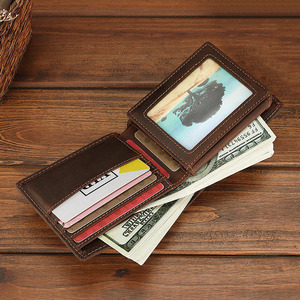Portefeuille en cuir pour homme, sécurisé RFID, porte-cartes, utilisable toute l'année, pliable, vente en gros, fournisseur OEM, export, à bas prix - Product Image 6