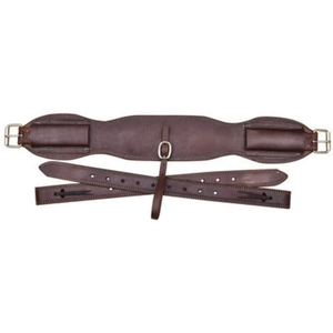 Cinchas de cuero acolchadas de calidad premium con diseño de mimbre para caballo, cinchas de silla de montar occidental, duraderas para carreras y equitación, equipo con logotipo personalizado. - Product Image 2