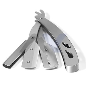 Rasoir professionnel manuel pliable à lame droite, couteau de rasage en acier inoxydable de haute qualité pour hommes, salon de coiffure, barbiers - Product Image 1