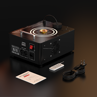 Machine à fumée U`King 1200W avec télécommande DMX, éclairage de scène RGB 6 LED, pulvérisation verticale, pour fêtes, Halloween, mariages