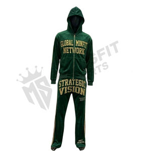 Ensemble de survêtement personnalisé pour homme avec fermeture éclair, style streetwear moderne, tissu respirant, tenue de jogging et d'entraînement - Product Image 6