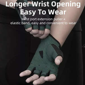 Guantes de Ciclismo de Invierno Transpirables de PU, Medios Dedos, con Logotipo y Colores Personalizados para Ciclismo de Competición - Product Image 6