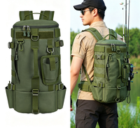 Sac à dos tactique de pêche en plein air, design multifonctionnel avec porte-canne, durable, sac à dos de grande capacité pour la chasse, la pêche