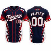 Jersey Baseball Kustom Remaja OEM ODM Kaos Tim Baseball Anak-Anak Jersey Baseball Sublimasi Kancing Depan Produsen Jersey Baseball