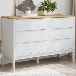 FLORO Commode en bois de pin massif blanc - Product Image 1