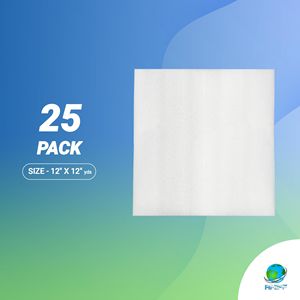 Paquete de rollo de envoltura de espuma blanca de 12x12 pulgadas, 25 hojas para amortiguación protectora, suministros de envío para Platos y platos - Product Image 2