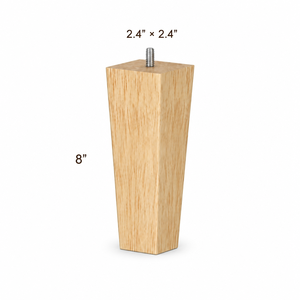 Pieds de meubles en bois, base de table rectangulaire en bois massif, design moderne, installation facile, utilisation à domicile ou au bureau, pied de canapé en bois massif - Product Image 2
