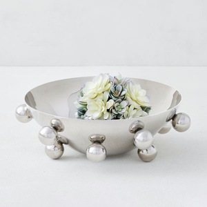 <b>Gold</b> Beaded Serving <b>Bowl</b> <b>Decorative</b> Dessert Fruit <b>Bowl</b> <b>Gold</b> Metal <b>Bowl</b> Modern Tableware for Home Party Dining - Product Image 4