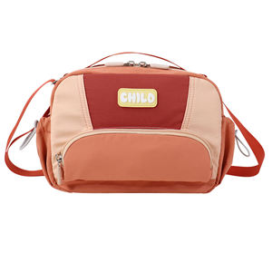 Bolsa de Viaje Informal Naranja Roja de Gran Capacidad con Cierre de Cremallera, para Uso en Todas las Estaciones, de Nailon, Simple y Moderna, Tipo Bandolera - Product Image 5