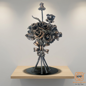 Sculpture en fer forgé Khang Hung Phat, design ajouré, élégante, accessoires décoratifs pour clôture, revêtement spécial pour la maison ou le jardin - Product Image 5