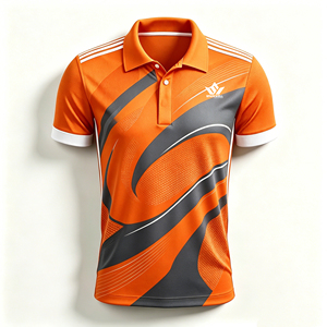 Custom Men's Black <b>Gold</b> Tennis Polo <b>Shirt</b> Short Sleeve Sublimated Moisture Wicking Polyester Breathable Regular Fit Sportswear - Product Image 5