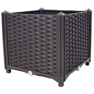 Self-Watering Deep Raised Garden Bed Plastic <b>Planter</b> Boxes for <b>Vegetables</b> Flowers Herbs & Succulents - Product Image 3